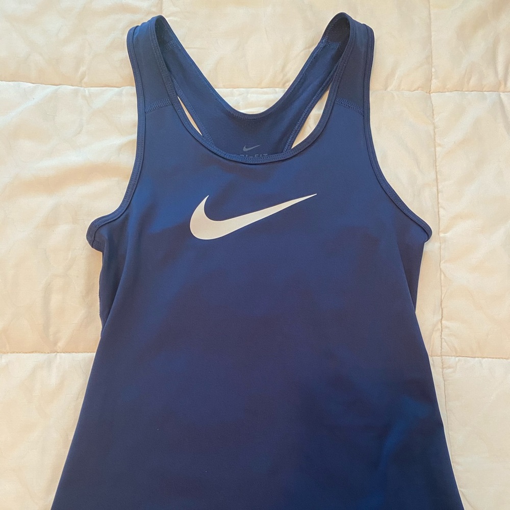 Navy blue dri-fit Nike tank top